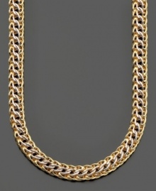 Trendy and timeless, this mesh necklace is crafted in 14k gold over sterling silver and sterling silver. Approximate length: 18 inches. Trendy and timeless, this mesh necklace is crafted in 14k gold over sterling silver and sterling silver. Approximate length: 18 inches.
