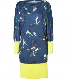 Work an optical accent into your contemporary cocktails look with Sunos super soft modern printed dolman sleeve shift - Boat-neckline, long dolman sleeves, stitched lemon trim, pull-over style - Easy tapered silhouette - Team with platform pumps and statement shiny jewelry Work an optical accent into your contemporary cocktails look with Sunos super soft modern printed dolman sleeve shift - Boat-neckline, long dolman sleeves, stitched lemon trim, pull-over style - Easy tapered silhouette - Team with platform pumps and statement shiny jewelry