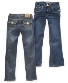 As all-American as baseball, these Levi's flare jeans are a homerun wardrobe essential. As all-American as baseball, these Levi's flare jeans are a homerun wardrobe essential.
