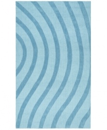 Abstract and absorbing, this cool blue rug adds movement to any room. Playful, wavy lines reverberate against a soft baby-blue ground, resounding with personality in your home. Abstract and absorbing, this cool blue rug adds movement to any room. Playful, wavy lines reverberate against a soft baby-blue ground, resounding with personality in your home.