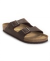 A comfortable, reliable choice for warm weather wear, these timeless Birkenstock men's sandals are a no-brainer addition to your weekend wardrobe.