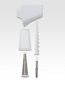 Quickly and easily prepare fresh apple or tomato sauce, baby food, freezer jams and chutneys when you attach the fruit and vegetable strainer parts to your food grinder attachment.Add to your existing food grinder to puree and strain fruits and vegetables Use only with soft/cooked foodImported