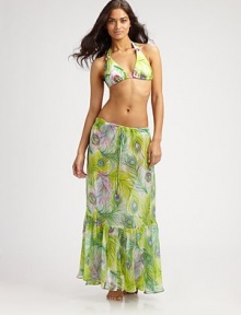 An airy design with an irresistible print.Drawstring waistbandPull-on styleRuffle hemSilkHand washImported An airy design with an irresistible print.Drawstring waistbandPull-on styleRuffle hemSilkHand washImported