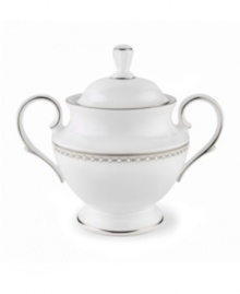 Combining elements both modern and vintage, the understated Pearl Platinum collection is designed to mimic a strand of lustrous pearls. With imitation pearl accents and platinum rims on fine bone china. Qualifies for Rebate Combining elements both modern and vintage, the understated Pearl Platinum collection is designed to mimic a strand of lustrous pearls. With imitation pearl accents and platinum rims on fine bone china. Qualifies for Rebate