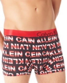 Sometimes you need some not-so-subtle style to liven up your below the belt look like these graphic print trunks from Calvin Klein.