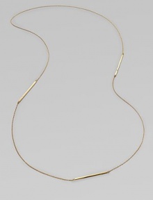 Radiant 18k goldplated sterling silver bar stations are accented in sparkling diamonds for a modern and elegant design. 18k goldplated sterling silverDiamonds, .06 tcwLength, about 36Slip-on styleMade in USA Radiant 18k goldplated sterling silver bar stations are accented in sparkling diamonds for a modern and elegant design. 18k goldplated sterling silverDiamonds, .06 tcwLength, about 36Slip-on styleMade in USA