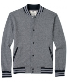 School is in session: take this varsity-inspired jacket with you wherever you go this fall. School is in session: take this varsity-inspired jacket with you wherever you go this fall.