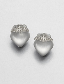 From the Teatro Moderne Collection. Beautifully hand-crafted lucite accented with sparkling Swarovski crystals and moonstones. LuciteMoonstonesSwarovski crystalsRhodium-platedSize, about 1.25Clip-on backMade in USA From the Teatro Moderne Collection. Beautifully hand-crafted lucite accented with sparkling Swarovski crystals and moonstones. LuciteMoonstonesSwarovski crystalsRhodium-platedSize, about 1.25Clip-on backMade in USA