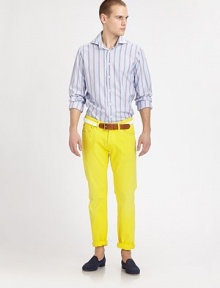 A brightly-colored alternative to the basic oxford, tailored in smoith, soft cotton.ButtonfrontCottonMachine washImported A brightly-colored alternative to the basic oxford, tailored in smoith, soft cotton.ButtonfrontCottonMachine washImported