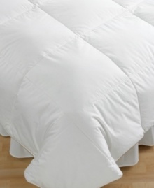 Layer with luxury. This down comforter from Calvin Klein Khaki Collection adds substantial warmth with plush white down fill finished with a soft 300 thread count cotton sateen cover. Also features carmel-colored cording detail along the edges. Hypoallergenic. Layer with luxury. This down comforter from Calvin Klein Khaki Collection adds substantial warmth with plush white down fill finished with a soft 300 thread count cotton sateen cover. Also features carmel-colored cording detail along the edges. Hypoallergenic.