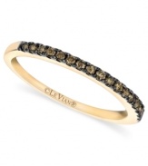 Slim, sparkling style. Le Vian's beautiful ring features pave-set chocolate diamonds (1/4 ct. t.w.) in 14k gold - perfect for wearing solo or pairing with other stackable styles. Size 7.
