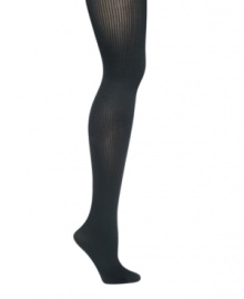 Create mile-long legs with these cozy, vertically ribbed tights by Berkshire. Create mile-long legs with these cozy, vertically ribbed tights by Berkshire.