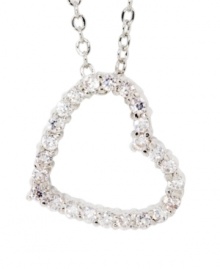 Open your heart to timeless style and luminous sparkle. City by City's charming open-cut heart necklace makes the perfect gift for someone special. Pendant highlights round-cut cubic zirconias (1-1/5 ct. t.w.) in a silver tone mixed metal setting. Approximate length: 16 inches + 3-inch extender. Approximate drop: 3/4 inches. Open your heart to timeless style and luminous sparkle. City by City's charming open-cut heart necklace makes the perfect gift for someone special. Pendant highlights round-cut cubic zirconias (1-1/5 ct. t.w.) in a silver tone mixed metal setting. Approximate length: 16 inches + 3-inch extender. Approximate drop: 3/4 inches.