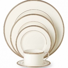 Kate Spade Sonora Knot is a clean & classic dinnerware collection in Bone china with gold and platinum bands. Featuring lustrous gold, platinum and black rim accents. Dishwasher safe. Kate Spade Sonora Knot is a clean & classic dinnerware collection in Bone china with gold and platinum bands. Featuring lustrous gold, platinum and black rim accents. Dishwasher safe.