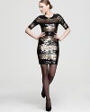 Prepare to dazzle your audience in a party-perfect dress designed to outshine the rest of the crowd.