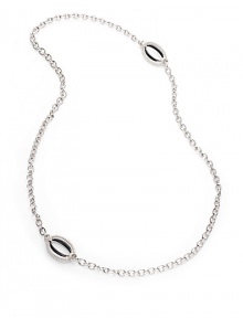THE LOOKOver-sized link details Enamel accents Rhodium-plated sterling silver settingTHE MEASUREMENTLength, about 42ORIGINImported THE LOOKOver-sized link details Enamel accents Rhodium-plated sterling silver settingTHE MEASUREMENTLength, about 42ORIGINImported