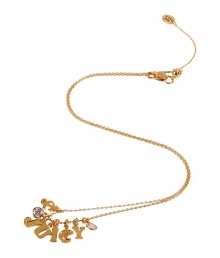Add a stylish accent to any look with this adorable heart charm necklace from Juicy Couture - Gold-tone metal chain with Juicy logo lettering - Pair with an elevated jeans-and-tee ensemble or with a mini dress for date night chic Add a stylish accent to any look with this adorable heart charm necklace from Juicy Couture - Gold-tone metal chain with Juicy logo lettering - Pair with an elevated jeans-and-tee ensemble or with a mini dress for date night chic