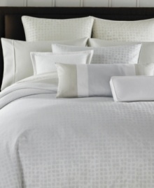 Decidedly dreamy, the Patina sham from Barbara Barry exudes serene sophistication with its tonal block print in pure Egyptian cotton sateen. Featuring cord detail along the edges. Decidedly dreamy, the Patina sham from Barbara Barry exudes serene sophistication with its tonal block print in pure Egyptian cotton sateen. Featuring cord detail along the edges.
