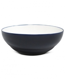 A fresh canvas for casual meals, this fine porcelain vegetable bowl is glazed in solid blue and white to complement the brushed florals of Nikko's Artist Blue dinnerware. A fresh canvas for casual meals, this fine porcelain vegetable bowl is glazed in solid blue and white to complement the brushed florals of Nikko's Artist Blue dinnerware.