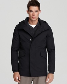 On-trend details like a hood and drawstring waist bring of-the-minute cred to the Bonneval. On-trend details like a hood and drawstring waist bring of-the-minute cred to the Bonneval.