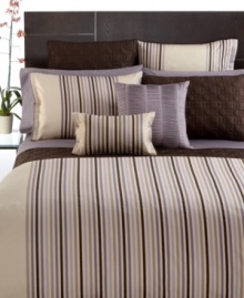 Ultra-modern with an undeniable sense of chic, the Quadrus Stripe duvet cover from Hotel Collection features a sophisticated stripe print in luxurious, 400-thread count Pima cotton treated with a wrinkle-resistant finish. Also features zipper closure; reverses to solid. Ultra-modern with an undeniable sense of chic, the Quadrus Stripe duvet cover from Hotel Collection features a sophisticated stripe print in luxurious, 400-thread count Pima cotton treated with a wrinkle-resistant finish. Also features zipper closure; reverses to solid.