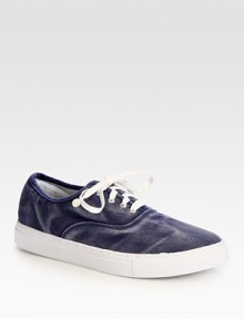 Step into the comfort zone time after time with these washed canvas trainers, that are sure to add an instant pop to your casual wardrobe.Canvas upperLeather liningPadded insoleRubber soleImported Step into the comfort zone time after time with these washed canvas trainers, that are sure to add an instant pop to your casual wardrobe.Canvas upperLeather liningPadded insoleRubber soleImported
