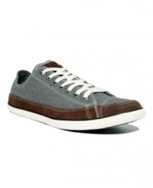 A mix of heather canvas and textured textiles pair with a slimmed down shape to make these skinny All Star men's sneakers a no-brainer for your kicked back casual look. A mix of heather canvas and textured textiles pair with a slimmed down shape to make these skinny All Star men's sneakers a no-brainer for your kicked back casual look.