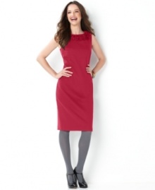 Look good while doing good in this simple sheath dress from Charter Club. A portion of proceeds benefit American Heart Association's Go Red For Women movement!