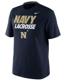 Catch this training shirt by Nike featuring the Navy Midshipmen and score the winning goal! Catch this training shirt by Nike featuring the Navy Midshipmen and score the winning goal!