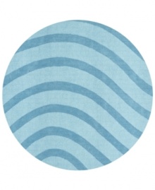 Abstract and absorbing, this cool blue rug adds movement to any room. Playful, wavy lines reverberate against a soft baby-blue ground, resounding with personality in your home. Abstract and absorbing, this cool blue rug adds movement to any room. Playful, wavy lines reverberate against a soft baby-blue ground, resounding with personality in your home.