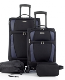 Spin into control! The superior performance of spinner mobility gives you 360º movement that follows your every move, so all the twists and turns of travel are taken with ease and confidence. The convenience of an included toiletry kit and travel bag pack order and organization right in. 3-year warranty. Spin into control! The superior performance of spinner mobility gives you 360º movement that follows your every move, so all the twists and turns of travel are taken with ease and confidence. The convenience of an included toiletry kit and travel bag pack order and organization right in. 3-year warranty.
