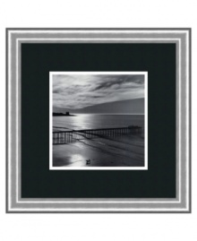 The original Scripps Pier intersects the San Diego coastline under an enormous sky. In timeless black and white. Photographed by Ansel Adams to commemorate the University of California's centennial anniversary in 1968. With a burnished silver frame. The original Scripps Pier intersects the San Diego coastline under an enormous sky. In timeless black and white. Photographed by Ansel Adams to commemorate the University of California's centennial anniversary in 1968. With a burnished silver frame.