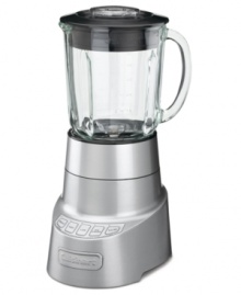 This sturdy blender stands strong with a high-powered motor with four functions for chopping, mixing, mincing and crushing, shock-resistant glass pitcher and stainless steel blade that powers through the toughest ingredients. 3-year warranty. Model SPB-600. This sturdy blender stands strong with a high-powered motor with four functions for chopping, mixing, mincing and crushing, shock-resistant glass pitcher and stainless steel blade that powers through the toughest ingredients. 3-year warranty. Model SPB-600.
