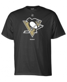 The Steel City's greatest export. Look great supporting your favorite hockey team with this Pittsburgh Penguins t-shirt from Reebok. The Steel City's greatest export. Look great supporting your favorite hockey team with this Pittsburgh Penguins t-shirt from Reebok.