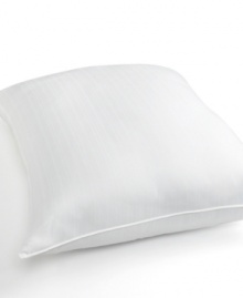 A soft sleep. Featuring a plush, hypoallergenic fill and a smooth, polyester microfiber cover embellished with subtle stripe detail, this two-pack of standard pillows delivers twice the comfort.