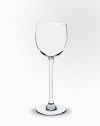 A stunning glass handmade in France with subtle, barely noticeable fluting on the interior of a outwardly smooth bowl, casting intriguing shadows on the table. From the Montaigne Optic Tall Collection 10.25 oz. 8 high Hand wash Made in France 