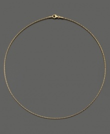 A versatile and beautiful chain necklace in 14k gold. Approximate length: 17-3/4 inches.