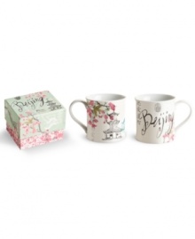 Take a sip and feel transported. Traditional architecture and pink cherry blossoms on this porcelain mug evoke the unique landscape of Beijing. With a coordinating gift box, from Rosanna. Take a sip and feel transported. Traditional architecture and pink cherry blossoms on this porcelain mug evoke the unique landscape of Beijing. With a coordinating gift box, from Rosanna.