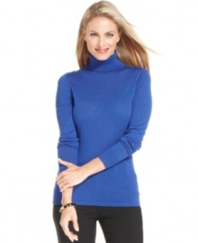 Slip into Charter Club's super-soft wool turtleneck. Available in a selection of versatile colors, you'll want more than one!