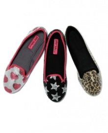 Step into something with serious style with these chic smoking flat slippers from Betsey Johnson. Dressed up in sequin and playful prints, they're the perfect way to upgrade your morning routine.