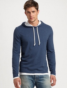 A lightweight topper in ultra-soft cotton, to be layered or worn alone.Attached hoodLong sleevesPullover styleCottonMachine washImported A lightweight topper in ultra-soft cotton, to be layered or worn alone.Attached hoodLong sleevesPullover styleCottonMachine washImported