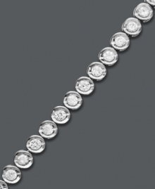 Illuminate your look with three carats of sparkling diamond. Crafted in 14k white gold, bezel-set diamonds (3 ct. t.w.) look like sparkling bubbles. Approximate length: 7-1/2 inches. Illuminate your look with three carats of sparkling diamond. Crafted in 14k white gold, bezel-set diamonds (3 ct. t.w.) look like sparkling bubbles. Approximate length: 7-1/2 inches.