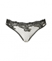 Turn up the heat with these flirty polka dot briefs from Chantal Thomass - Lace trimmed waistband and trim, all-over polka dot print, slim yet comfortable fit - Perfect under any outfit or paired with a matching bra for styling lounging Turn up the heat with these flirty polka dot briefs from Chantal Thomass - Lace trimmed waistband and trim, all-over polka dot print, slim yet comfortable fit - Perfect under any outfit or paired with a matching bra for styling lounging