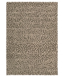 A blizzard of soft spots linger in between imperfect lines, creating beautiful harmony against a bold graphite ground. Hand tufted from 100% natural wool, this plush Calvin Klein rug is crafted using the cut-and-loop pile technique that creates a unique matte surface texture. A blizzard of soft spots linger in between imperfect lines, creating beautiful harmony against a bold graphite ground. Hand tufted from 100% natural wool, this plush Calvin Klein rug is crafted using the cut-and-loop pile technique that creates a unique matte surface texture.