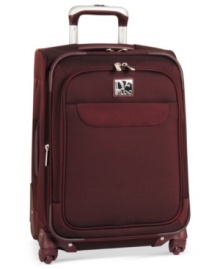 In the unknowns of travel, be known. A refined, yet eye-catching, style sets this spinner apart from the pack with a two-tone exterior that combines sophistication and durability. An expandable design makes living life on the go organized and easy, plus a fully-lined interior features a variety of organizer pockets, adjustable valet straps and a removable toiletry pouch. 10-year warranty. (Clearance) In the unknowns of travel, be known. A refined, yet eye-catching, style sets this spinner apart from the pack with a two-tone exterior that combines sophistication and durability. An expandable design makes living life on the go organized and easy, plus a fully-lined interior features a variety of organizer pockets, adjustable valet straps and a removable toiletry pouch. 10-year warranty. (Clearance)