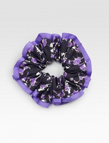 Bright grosgrain ribbon trims this classic hair wrap with signature exeter print.Smooth elastic band with polyester fabricRhodium platingImported Bright grosgrain ribbon trims this classic hair wrap with signature exeter print.Smooth elastic band with polyester fabricRhodium platingImported