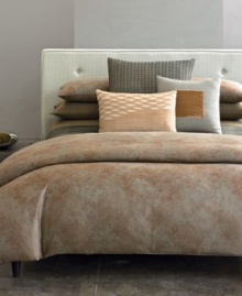 Layer on the style. Overlapping abstract paisley designs in muted tones give this intricate Calvin Klein comforter a unique, artistic ambiance. Featuring 280-thread count Egyptian cotton. Reverses to self. Layer on the style. Overlapping abstract paisley designs in muted tones give this intricate Calvin Klein comforter a unique, artistic ambiance. Featuring 280-thread count Egyptian cotton. Reverses to self.
