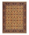 The Brighton area rug from the English Manor Collection is the epitome of style, graced with lush blossoms, orderly palmettes and lattice stems and vines. Woven of incredibly soft New Zealand wool with a cotton foundation for added strength. Finished with Karastan's patented Luster-Wash(tm) process for an antique-like find, perfect for any home.