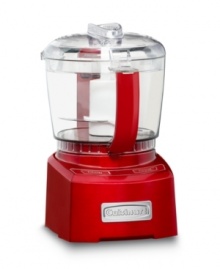 The stunning retro red speaks for itself, creating a bright and lively atmosphere in a kitchen full of style. A 4-cup work bowl and auto reversing blade work together to chop and grind a cut above the rest. 1.5-year warranty. Model CH-4MR. The stunning retro red speaks for itself, creating a bright and lively atmosphere in a kitchen full of style. A 4-cup work bowl and auto reversing blade work together to chop and grind a cut above the rest. 1.5-year warranty. Model CH-4MR.