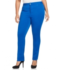 Freshen up your fall look with Not Your Daughter's Jeans' plus size jeggings, finished by a colored wash!